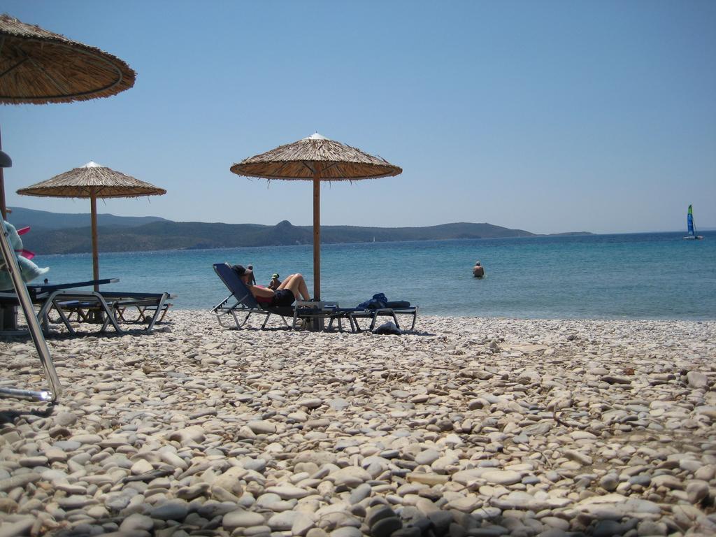 Zefiros Beach Hotel Mykali Buitenkant foto